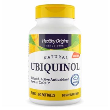 Коензим Q10 Убиквинол Kaneka 50 mg х60 софтгел капсули Healthy Origins