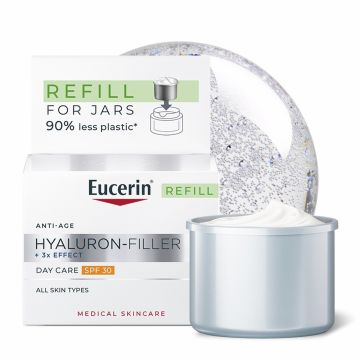 Eucerin Hyaluron-Filler Дневен крем за лице за всеки тип кожа със SPF30 х50 мл, рефил