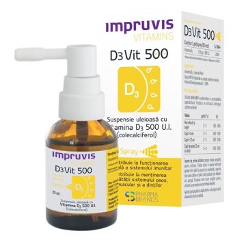 Impruvis Витамин D3Vit 500 IU спрей х20 мл Pharma Brands