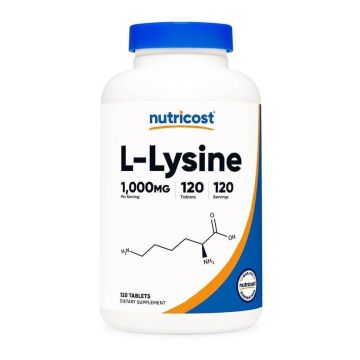 Л-Лизин хидрохлорид 1000 mg х120 таблетки Nutricost
