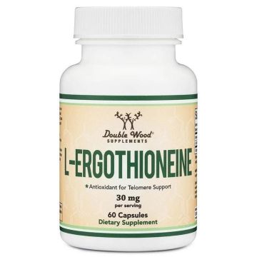L-Ерготионеин Антиоксидант за клетъчно здраве и антиейджинг 30 mg х60 капсули Double Wood