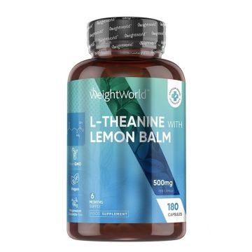 L-Теанин и Маточина за спокойствие и концентрация х180 капсули Weight World