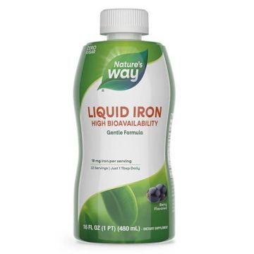 Течно желязо с висока абсорбция, с вкус на боровинки х480 мл Nature's Way