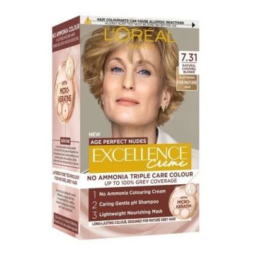 Loreal Paris Excellence Creme Age Perfect Nudes Безамонячна боя за коса, 7.31 Linen Blond