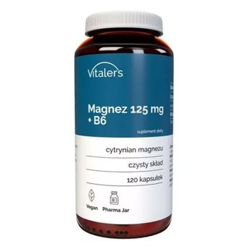 Магнезий 125 mg с витамин B6 х120 капсули Vitaler's