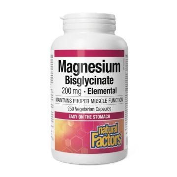 Магнезий бисглицинат 200 mg х250 капсули Natural Factors