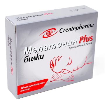 Мелатонин Plus билки 1мг x30 меки желатинови капсули Createpharma