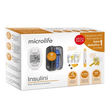 Microlife Insulini при диабет, с 300 броя Тест ленти