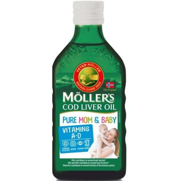 Moller's Pure Mom & Baby Рибено масло от черен дроб на треска х250 мл