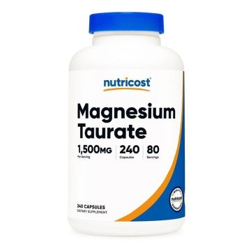 Магнезий таурат 500 mg x240 капсули Nutricost