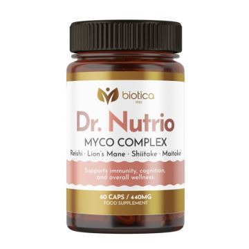 Dr. Nutrio Мико Комплекс Майтаке, Рейши, Шийтаке и Лъвска грива х60 капсули Biotica