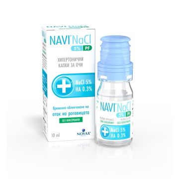 NAVI NaCl 5% PF капки за очи при оток на роговицата х10 мл Naturpharma