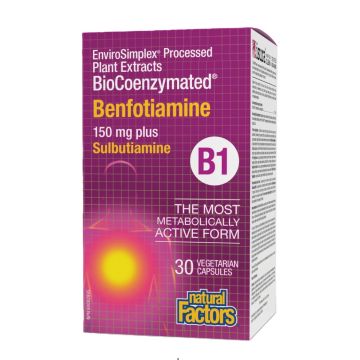 BioCoenzymated Benfotiamine Витамин B1 х60 капсули Natural Factors