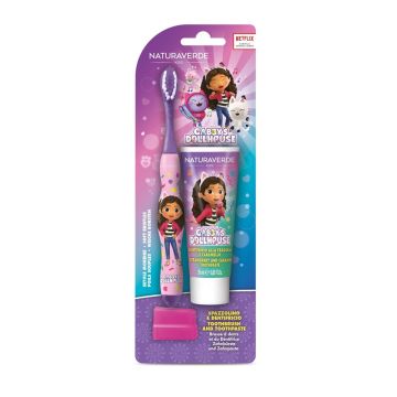 Naturaverde Kids Gabby's Dollhouse Комплект за деца четка и паста за зъби