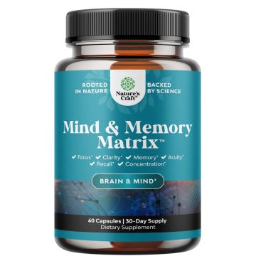 Mind & Memory Matrix за памет и концентрация х60 капсули Nature's Craft