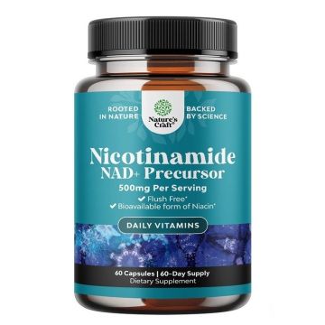 Никотинамид NAD+ прекурсор 500 mg х60 капсули Nature's Craft