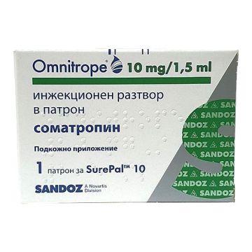 Омнитроп 5 mg/1,5 ml инжекционен разтвор в патрон х1 бр