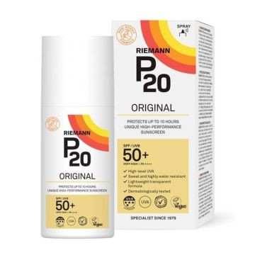 Riemann P20 Original Прозрачен слънцезащитен спрей за лице и тяло, SPF50+ x200 мл