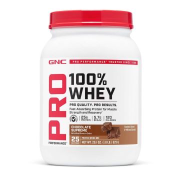 Pro Performance 100% Whey Суроватъчен протеин с вкус на шоколад х887,5 г GNC