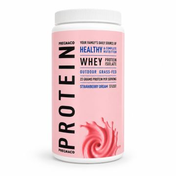 Healthy Whey Protein Суроватъчен протеин изолат, вкус Ягода х450 г Pregnaco