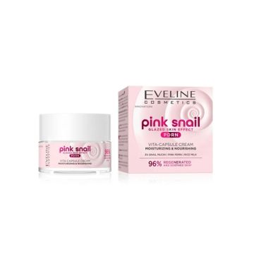 Eveline Pink Snail Oзаряващ крем за лице против бръчки х50 мл