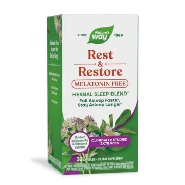 Rest & Restore Билкова формула за сън с валериана и ашваганда х30 капсули Nature’s Way