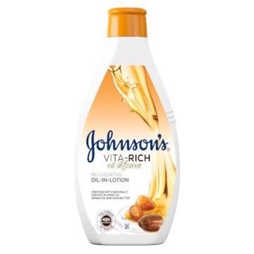 Johnson's Vita-Rich Подхранващ лосион за тяло с бадемово масло и карите х400 мл
