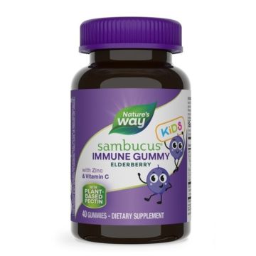 Sambucus Kids Immune Gummy с витамин C и цинк х40 желирани таблетки Nature's Way