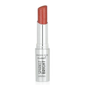 Golden Rose Mood Sparkle Bright Червило за устни с микроперлени частици, 152 Peach Glam
