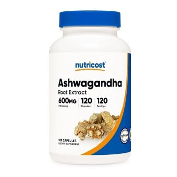 Ашваганда 600 mg х120 капсули Nutricost