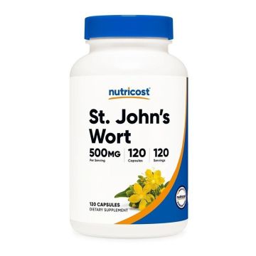 Жълт кантарион за нервната система 500 mg х120 капсули Nutricost