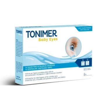 Tonimer Baby Eyes Стерилни кърпички за бебета за почистване на очи, мигли и клепачи x16 броя