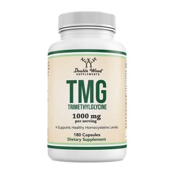 TMG Триметил глицин за сърдечно-съдово здраве х180 капсули Double Wood