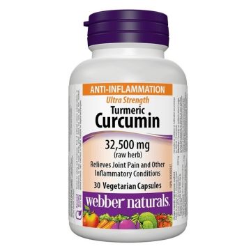 Turmeric Curcumin Ultra Strength Куркума и черен пипер 32 500 mg х30 капсули Webber Naturals