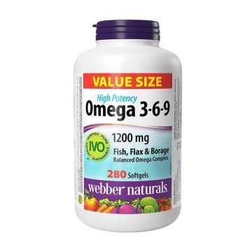 Омега 3-6-9 1200 mg x280 софтгел капсули Webber Naturals