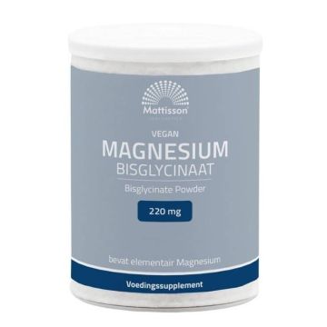 Магнезий (бисглицинат, прах) Веган 220 mg x200 грама Mattisson Healthstyle