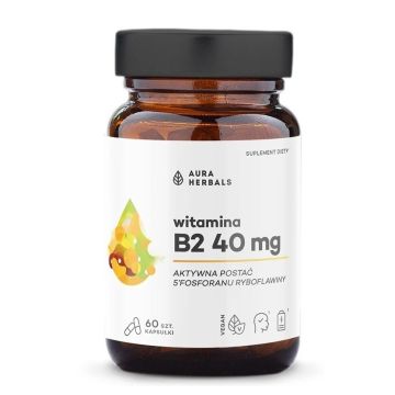 Витамин B2 40 mg х60 капсули Aura Herbals