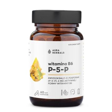 Витамин B6 (P-5-P) 6 mg х60 капсули Aura Herbals