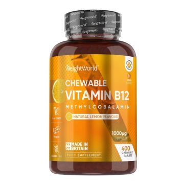Витамин B12 (метилкобаламин) 1000 μg х400 дъвчащи таблетки Weight World