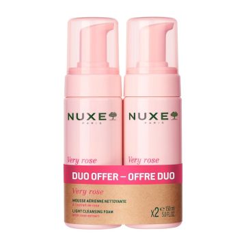 Nuxe Very Rose Нежна почистваща пяна за лице 2x150 мл
